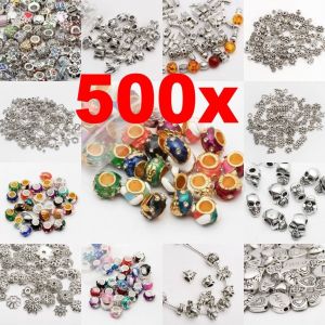 Jewel - תכשיטים ויהלומים חרוזים Wholesale 500Pcs Tibet Silver Beads Spacer For Jewelry Making European Bracelet