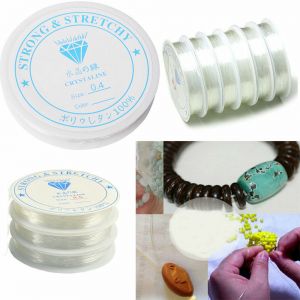 Jewel - תכשיטים ויהלומים חוטים ודבקים 2 Pack Elastic Stretchy Beading Thread Cord Bracelet String For Jewelry Making