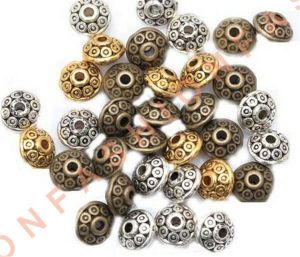 Jewel - תכשיטים ויהלומים חרוזים 500 Rondelle Antique Metal Alloy Bicone Spacer Beads 6mm for Jewelry Making