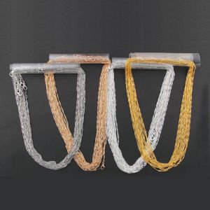 Jewel - תכשיטים ויהלומים שרשראות ושרשראות הארכה 10pcs/lot Waves 2mm Alloy Lobster Clasp Chains DIY Necklace Jewelry Making 17''