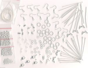 Jewel - תכשיטים ויהלומים מוטות Silver~Gold Jewelry Making Craft Kit for Necklace Bracelets Earring Findings Lot