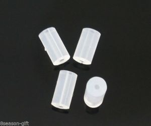Jewel - תכשיטים ויהלומים סוגרים ולולאות 1000 Rubber Back Earring Stoppers Findings 4x2mm