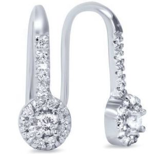 Jewel - תכשיטים ויהלומים עגילים 1/4ct Diamond Earrings White Gold