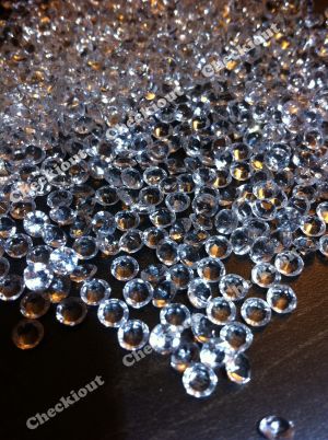 Jewel - תכשיטים ויהלומים יהלומים 2000 Clear Acrylic Diamond Confetti 4.5mm for Wedding Decoration Table Scatters