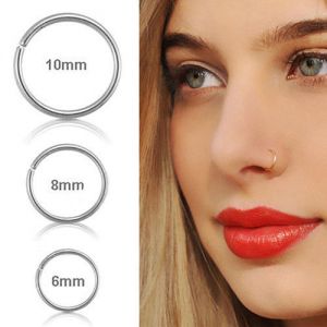 Jewel - תכשיטים ויהלומים פירסינגים Fake Nose Ring Septum Ring Hoop Cartilage Tragus Helix Small Piercing Daith
