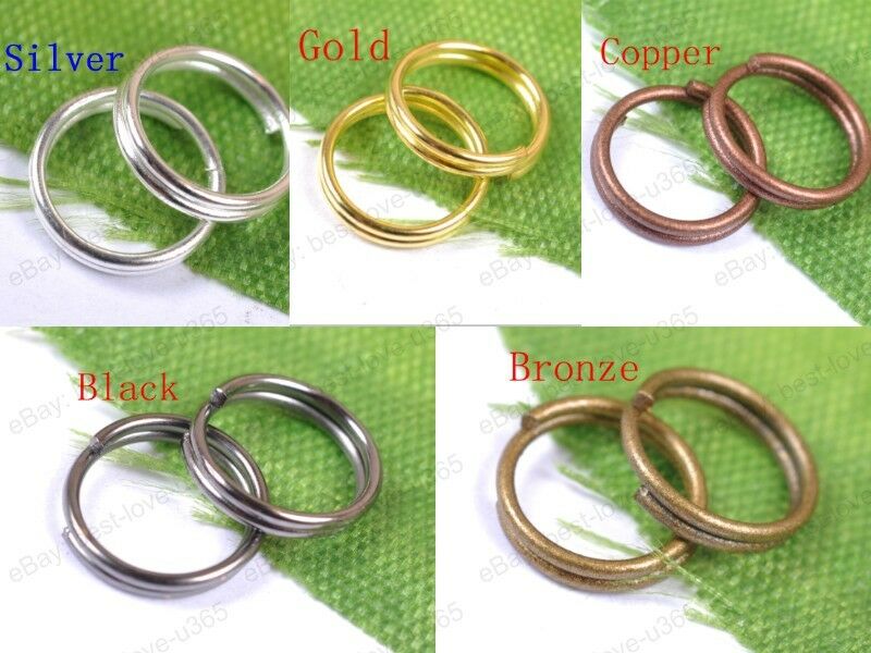 Jewel - תכשיטים ויהלומים סוגרים ולולאות 4MM,5MM,6MM,7M<wbr/>M,8MM,10MM,12M<wbr/>M,Double Loop Split Jump Rings Jewelry Make Findings