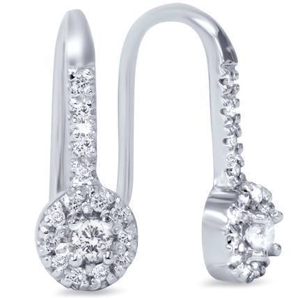 Jewel - תכשיטים ויהלומים עגילים 1/4ct Diamond Earrings White Gold